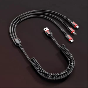 3 in 1 Fast Charging Cable Cell Phone Charger Cord For iPhone Type C Micro USB - Picture 1 of 12