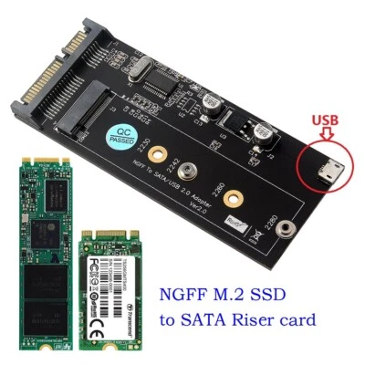 NGFF M.2 SSD zu Sata 3.0 Adapter Konverter Karte mit Mini USB 5pin Interface - Bild 1 von 4
