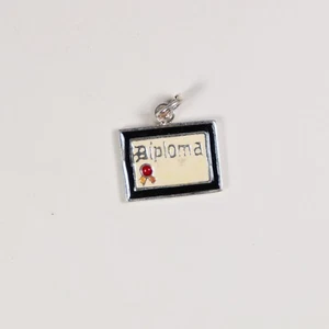 925 Sterling Silver Diploma Charm - Picture 1 of 2