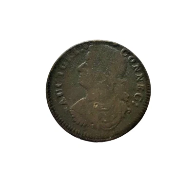 1787 US CONNECTICUT Cent Cooper Coin "Draped Bust Left" M31.2-r.3 - Image 1 of 4