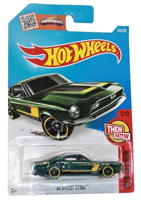 Hot Wheel 68 SHELBY GT500 Car Then & Now Dark Green 105/250 2016 NEW Sent In Box - Image 1 of 4