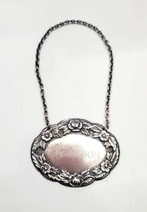 Antique Wine Label S. Kirk & Son Silver Cast And Applied Double Shell - Picture 1 of 5