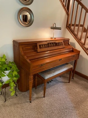 Kimball Upright Piano "Artist Console" model 4244 with bench - Used - Image 1 of 4