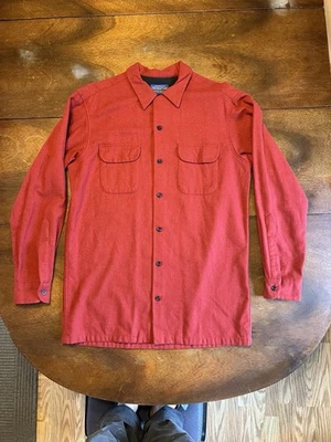 Pendleton Original Board Shirt - Red Heather - Virgin Wool Mens Medium Long - Image 1 of 4