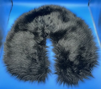 Abrigo/chaqueta de piel sintética cuello circular forrado satinado lazos elásticos botón N2 16"X16" Foto 1 de 4