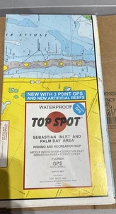Top Spot Fishing And Recreation Map Florida Sebastian, Inlet And Palm Bay Area - Picture 1 of 14