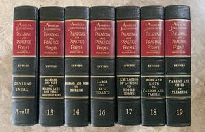 American Jurisprudence Practice Forms General Index + Volumes 13,14,16,17,18,19 - Bild 1 von 4