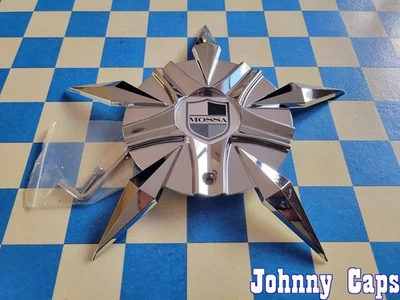 MOSSA Wheels # MS-CAP-L221 . CHROME Custom Wheel Center Cap  [JC]  (QTY. 1) - Image 1 of 4
