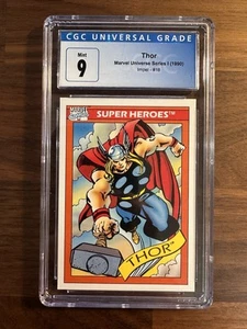 1990 MARVEL UNIVERSE THOR #18 CGC 9 MINT IMPEL GRADED CARD COMIC HERO AVENGERS - Bild 1 von 2