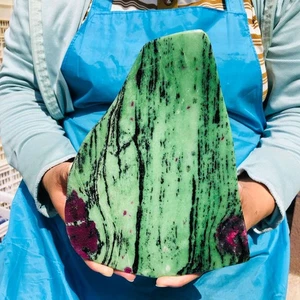 11.68LB Natural Red & green treasure Ruby Epidote Slab ROUGH ROCK demagnetize - Picture 1 of 17