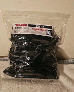 NEW ~ Yum Dinger 5'' Bulk Fishing Lure 100 Package YDG5BK21-100 Black Blue Flake - Picture 1 of 6