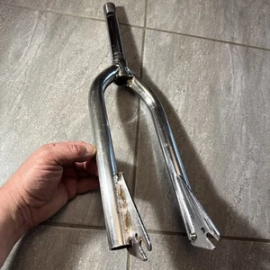 Vintage BMX Fork 20 1 in Threaded Old School BMX Chrome OG 70’s 80’s Unknown - Picture 1 of 18