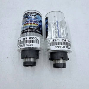 Xenon Super Vision HID Head Lamp Bulbs D2S/C 35W 8000K Pair - Picture 1 of 5