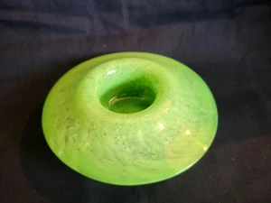 Murano Venetian Green - Small Bubble Glass Posy Bowl - Picture 1 of 8