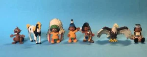 YAKARI - 7 FIGURAS DE PVC Schleich/ MAIA & BORGES,1984 PORTUGAL - Imagen 1 de 12