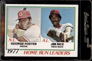 1978 Topps #202 Home Run Leaders George Foster Jim Rice - Nice Card - Picture 1 of 1