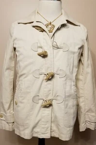 Chaqueta de pana marfil Lauren Ralph Lauren para mujer con cremallera/4 cierre de botones de palanca - Imagen 1 de 5