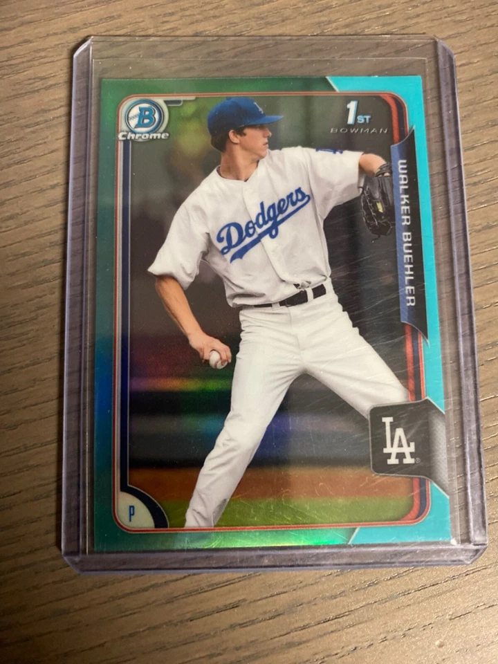 2015 Bowman Draft - Chrome Sky Blue Refractor Walker Buehler (RC) Dodgers - Image 1 of 1