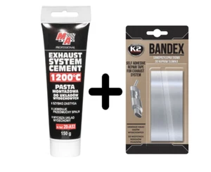 Montagepaste für Auspuffanlagen 1200°C Auspuff Zement + Verband zur Reparatur - Bild 1 von 1
