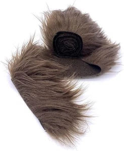 Dark Brown Faux Fur Fabric Sold By Ribbon Strips (60 " Wide) Pre Cut Fabric - Picture 1 of 4