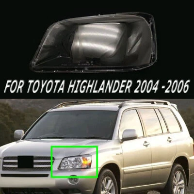 Cubierta de lente de faro automático transparente izquierda apta para Toyota Highlander 04 05 06 Foto 1 de 4