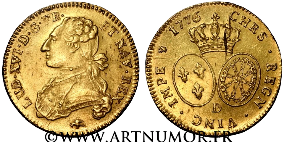 LOUIS XVI - DOUBLE LOUIS D'OR AU BUSTE HABILLÉ, 1776 D LYON - Photo 1/1