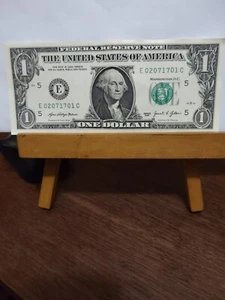 $1 2021 TOMBSTONE Serial Number One Dollar Bill Note E02071701C money currency - Picture 1 of 2