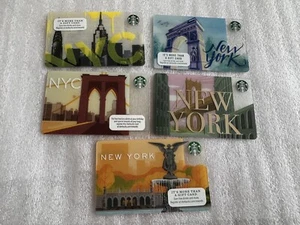 5 Starbucks New York City themed Gift Cards. 2012 – 2018 Never used - Picture 1 of 2
