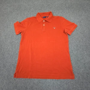 Gant Shirt Kids 13-14 Years Orange Short Sleeve Collared Polo Logo Size 13-14 Y - Picture 1 of 9