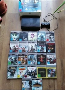 PS3 Playstation Konsole Super Slim 500 GB 22 Spiele - Bild 1 von 3