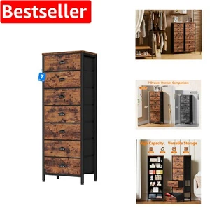 Sturdy 7-Drawer Storage Chest with Adjustable Feet - Ideal for Living & Bedroom - Picture 1 of 11