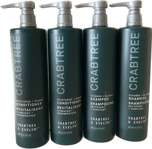 Crabtree Evelyn 6 Shampoo 6 Conditioner 15oz Hair Care Set – Moisturize Renew - Picture 1 of 10