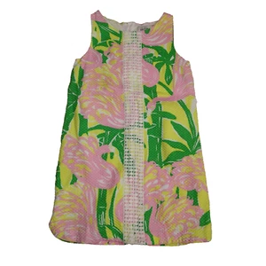 Lilly Pulitzer for Target Flamingo tropical Embroidered Shift Dress Size Small 6 - Picture 1 of 9