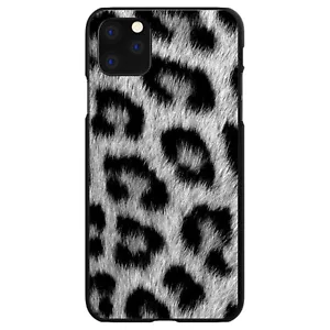 Hard Case Hülle für iPhone / Samsung Galaxy Schwarz Weiß Schneeleopard Fell - Bild 1 von 38