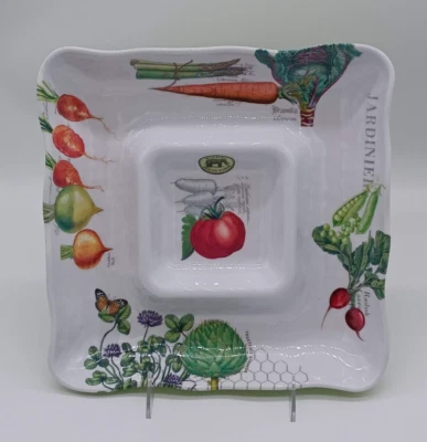 Michel Design Works Vegetable Kingdom Melamine 11.5" Chip and Dip Tray/Dish - Image 1 of 4