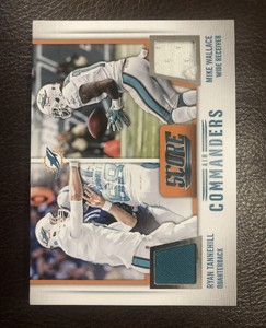 2014 Panini Score - Ryan Tannehill & Mike Wallace #AC-MD Dolphins - Dual Patch