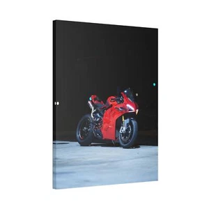 Ducati Panigale V4S High Resolution Museum Quality Vertical Motorcycle Canvas Pr - Picture 1 of 10