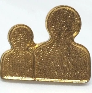 Boy Scouts Pin Webelos Pin Silhouette Parent Child Gold Tone Vintage - Picture 1 of 6