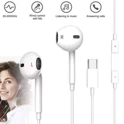 Original OEM USB-C Type C Wired Headphones Earbuds for iPhone 16 15 Pro Max Plus - Image 1 of 4