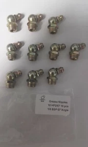 "Pezones de grasa 1/8" BSP/hilo de gas 67 grados ángulo raro paquete de 10 "NUEVO stock" - Imagen 1 de 7