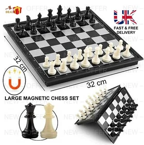 LARGE Magnetic Chess Set Foldable Board Size 32CM X32CM - Picture 1 of 5