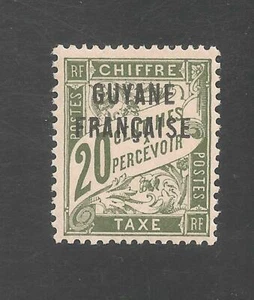 Guayana Francesa #J3 (D2) En muy buen estado como nueva Lh - 1925 20c Flor - Envío debido - Imagen 1 de 1