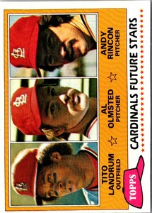 1981 Topps Cardinals Future Stars - Tito Landrum/Al Olmsted/And
