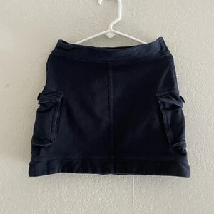 Tea Collection A-Line Cargo Skirt Girls Size 6 Dark Blue Cotton With Pockets - Picture 1 of 7