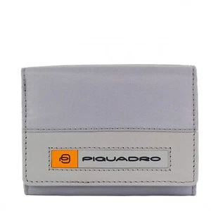 Piquadro Pq-Bios Uomo Portamonete Portafogli Grigio Nuovo - Picture 1 of 6