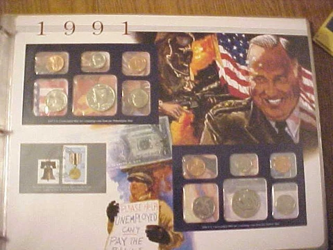 1991 P/D Uncirculated Mint Set - Postal Commemorative Society PCS Cover