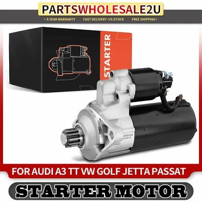 Motor De Arranque para Audi A3 Volkswagen Beetle Golf Jetta Passat 1.7KW 12V CCW 11T Foto 1 de 4