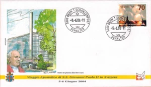 2004-Fdc.enveloppe 1°jour**/-Vatican-Voyage du pape J.paul II-Bern.Suisse - Imagen 1 de 1