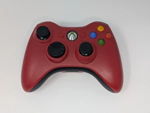 Genuine OEM Official Microsoft Xbox 360 Red Wireless Controller - Picture 1 of 2