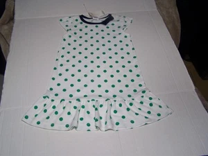 NWT Gymboree Girls Dress Size 5 Short Sleeve White w/Polk a Dots and Bow - Picture 1 of 4